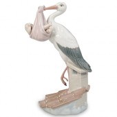 LLADRO "STORK AND BOY" PORCELA