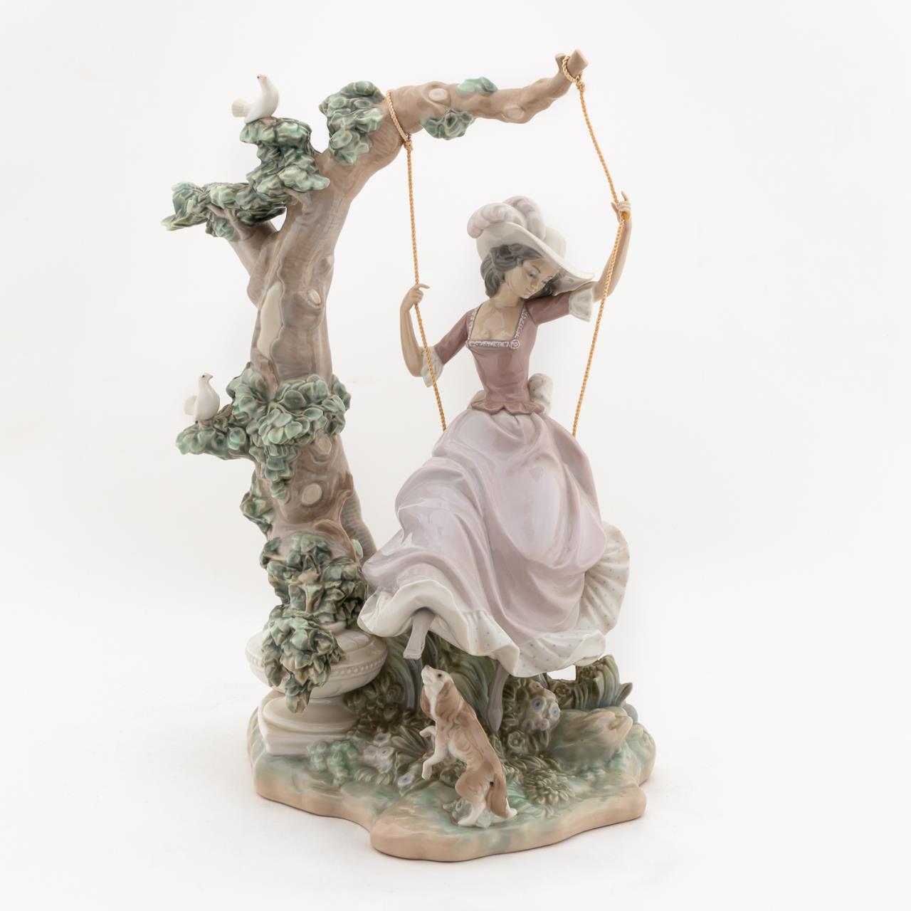LLADRO VICTORIAN GIRL ON SWING,