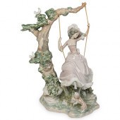 LLADRO "VICTORIAN GIRL ON SWIN