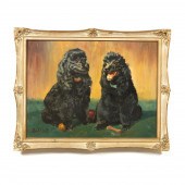 LLOYD LOEFFLER DOG OIL ON CANV