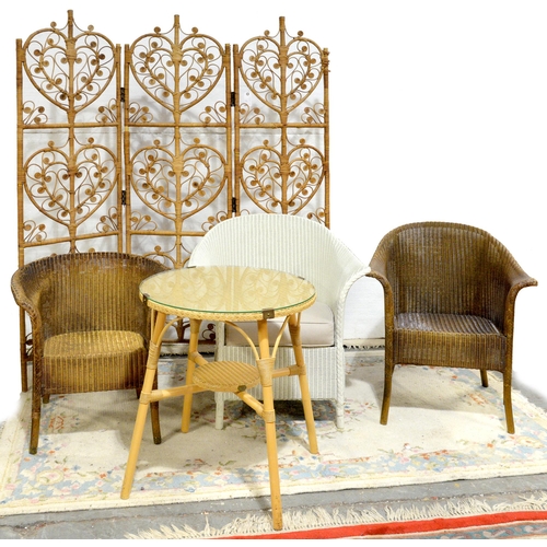 Lloyd Loom furniture, including a