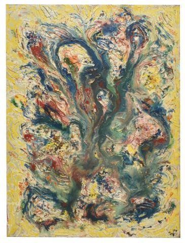 LLOYD NEY (D.1965) ABSTRACT IMPASTO