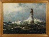 L.M. COOK OIL ON CANVAS "STORM
