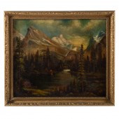 L.M. HOWSE. MOUNTAINSCAPE, OIL