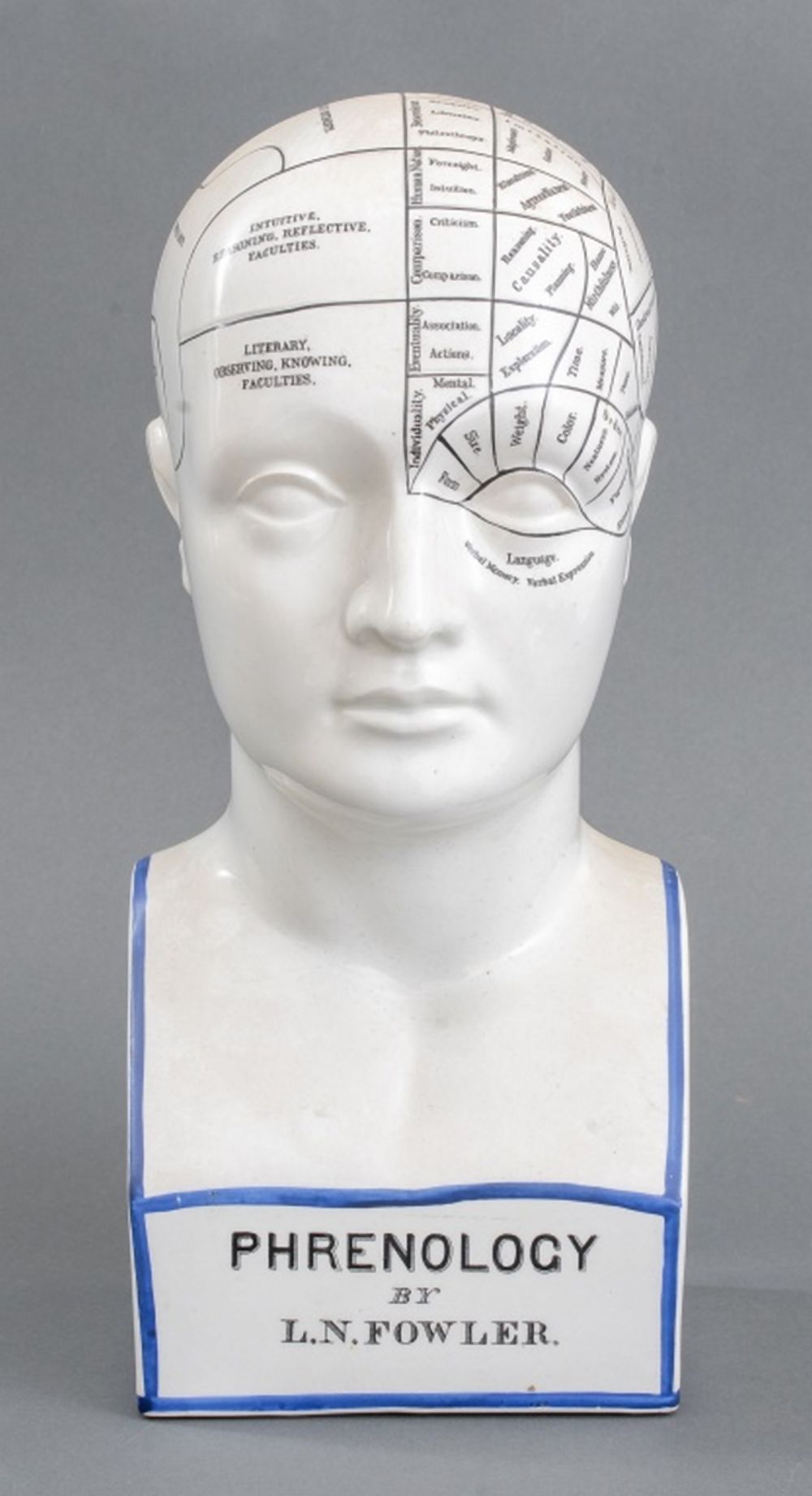 L.N. FOWLER PHRENOLOGY BUST,