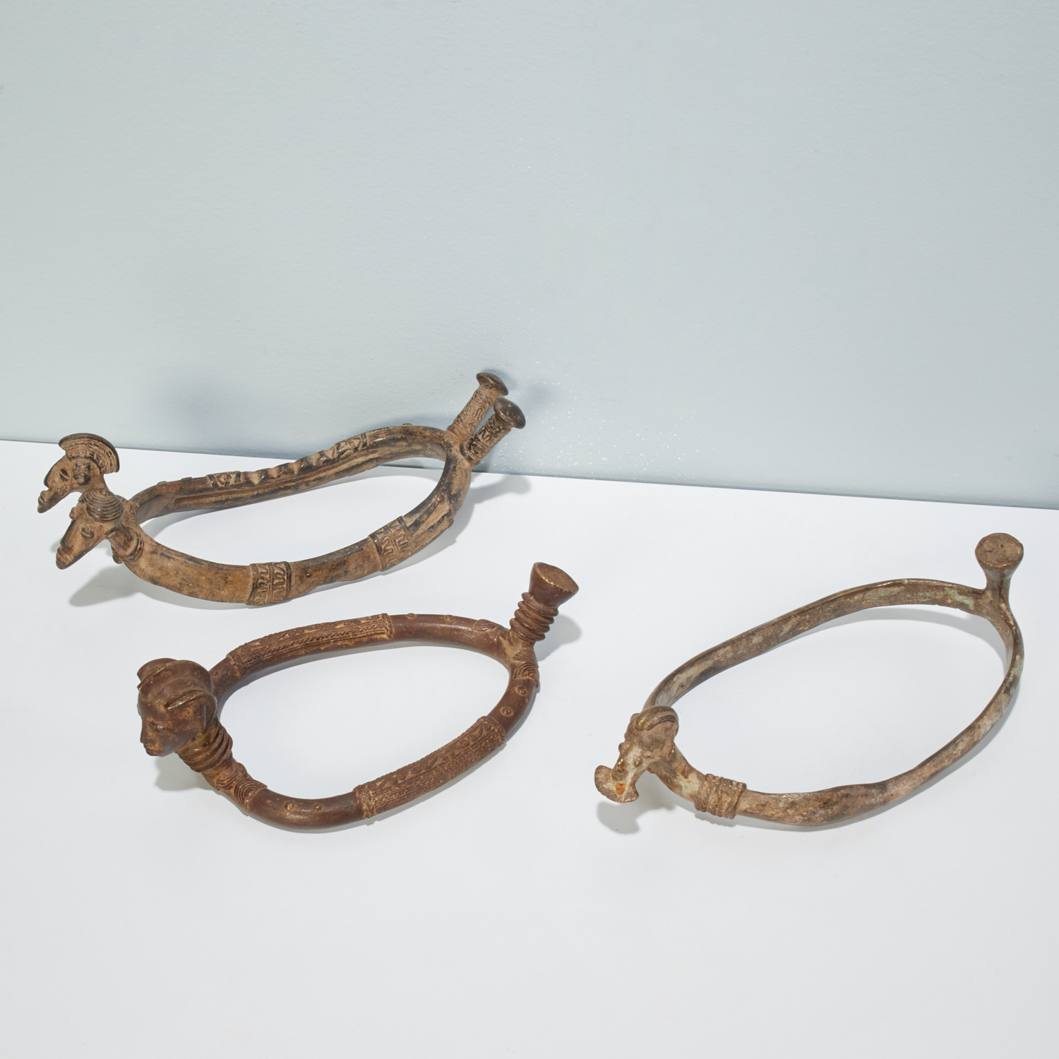 LOBI/GAN PEOPLES, (3) BRONZE