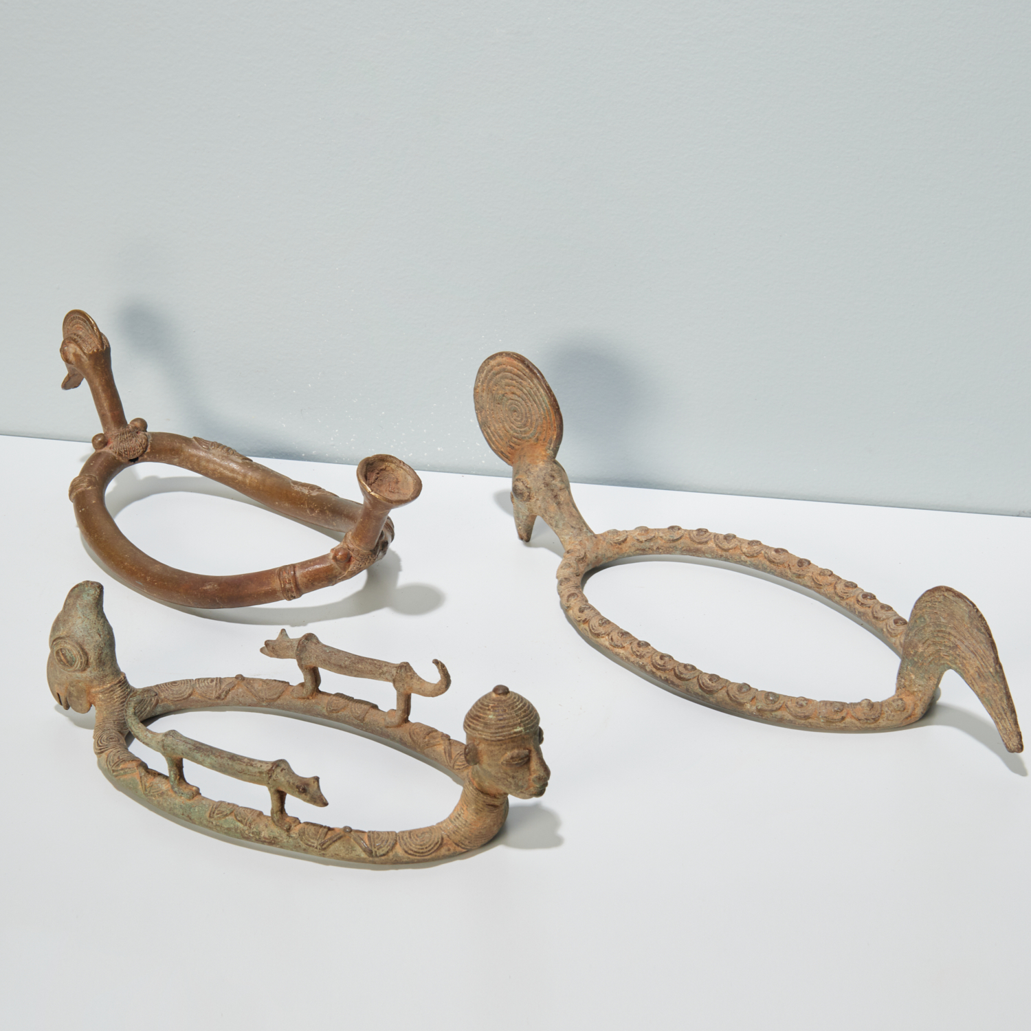 LOBI/GAN PEOPLES, (3) BRONZE