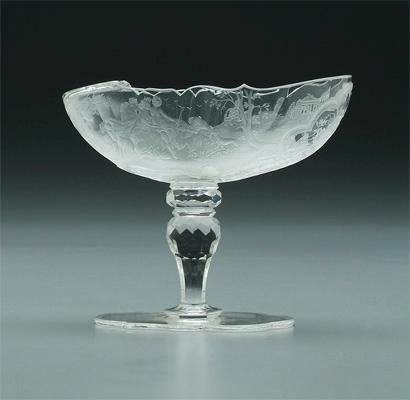 Lobmeyer glass stand, sweetmeat