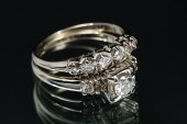 LOCKING 14K DIAMOND WEDDING BA