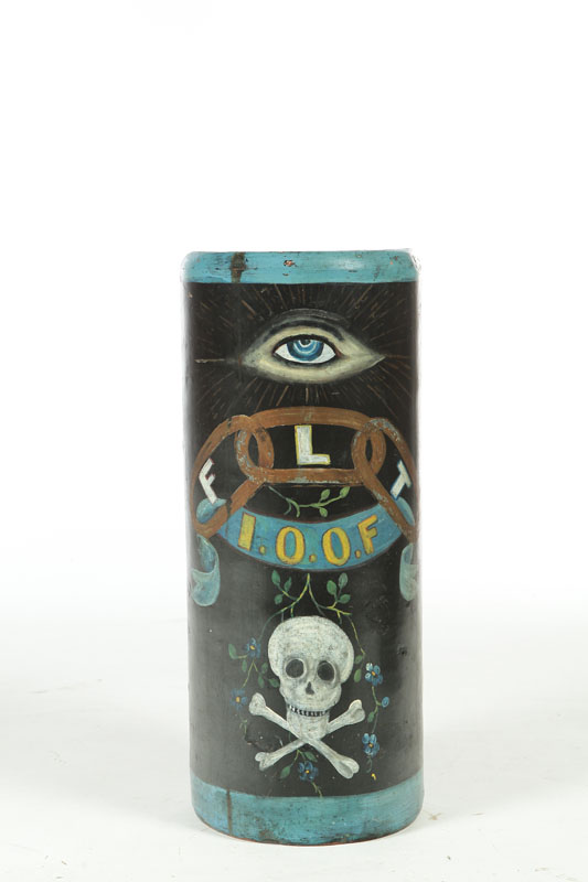 LODGE-DECORATED SEWER PIPE. 