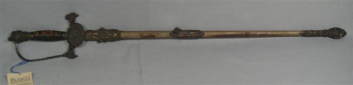 Lodge sword inscribed W A.