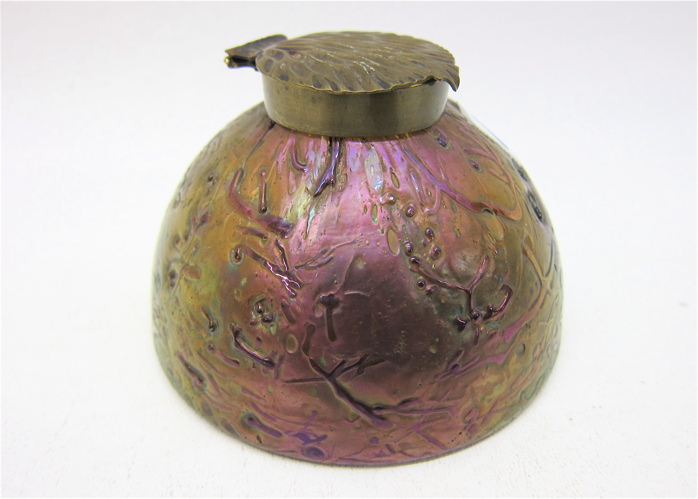 LOETZ ART GLASS INKWELL with