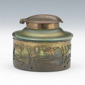 LOETZ ART NOUVEAU GLASS INKWEL