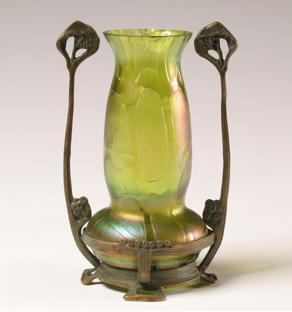 Loetz European art glass; carved