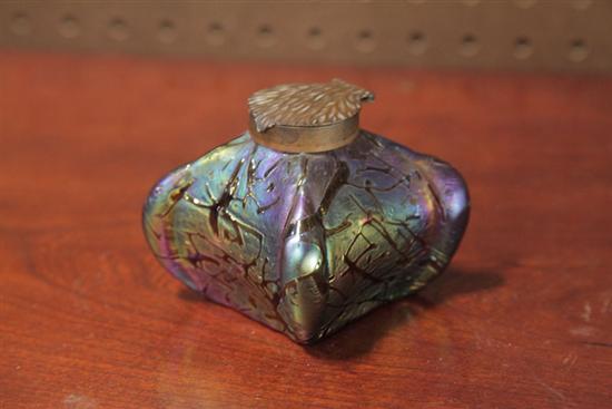 LOETZ INKWELL. Purple  green and