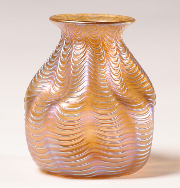Loetz iridescent art glass vase;