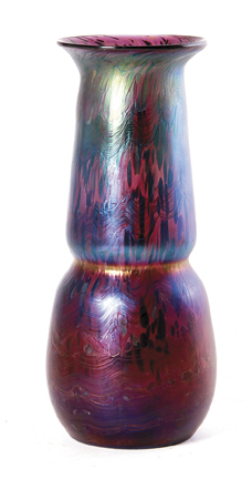 Loetz iridescent vase baluster form