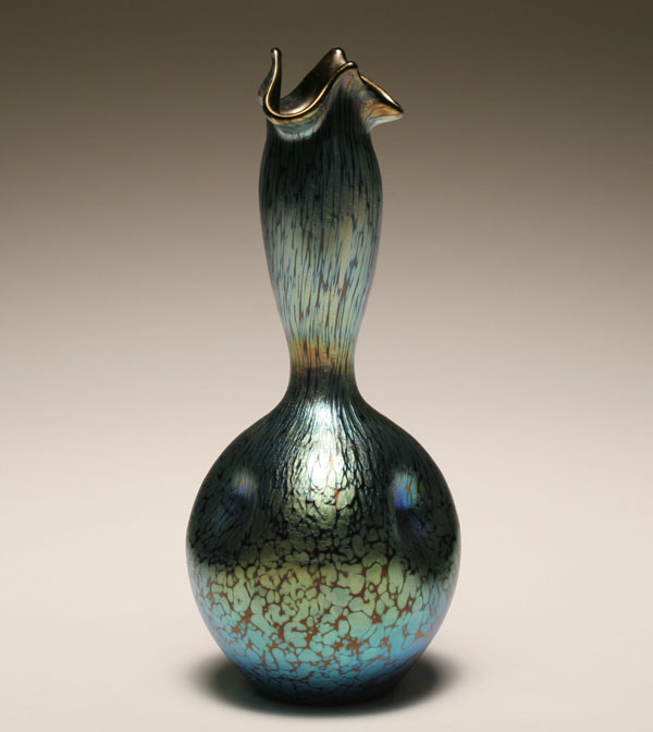 Loetz oil spot decorated iridescent