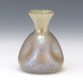 LOETZ OIL SPOT PINCHED VASE 4"