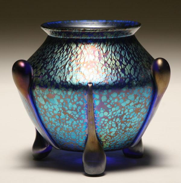 Loetz Papillon cobalt iridescent