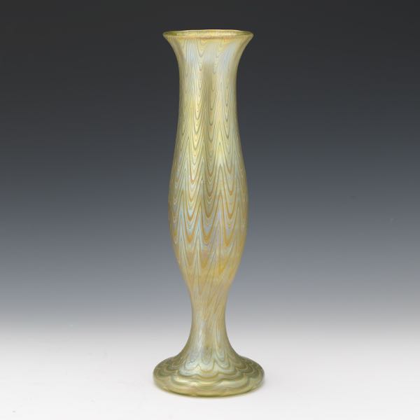 LOETZ PULLED FEATHER VASE 13" x 4