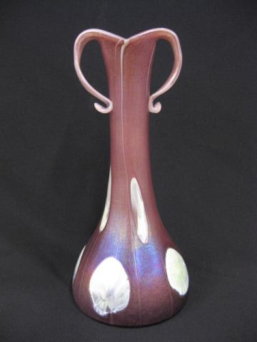 Loetz Style Bohemian Art Glass Vase