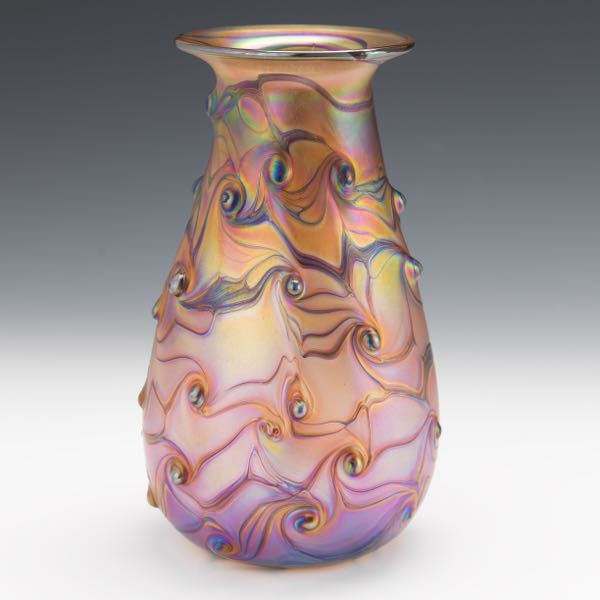 LOETZ STYLE IRIDESCENT SWIRL VASE