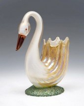 LOETZ SWAN ART GLASS VASELoetz