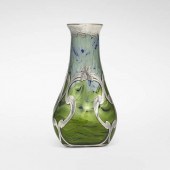 Loetz. Titania vase with overl