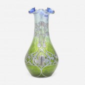 Loetz. Titania vase with overl