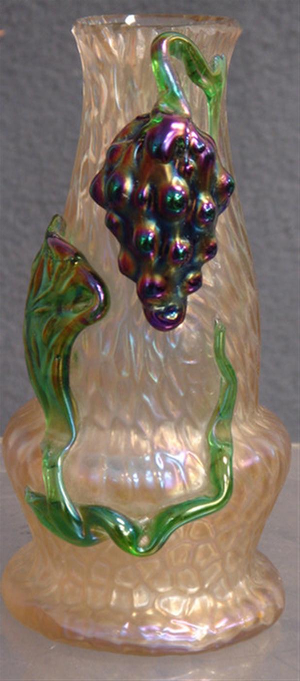 Loetz type art glass vase,
