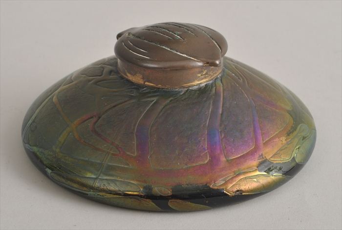 LOETZ-TYPE BRASS-MOUNTED IRIDESCENT