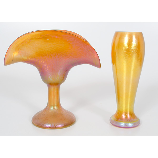 Loetz Vases Bohemian a Loetz fan