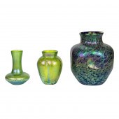 LOETZ, VASES, GROUP OF 3 Loetz
