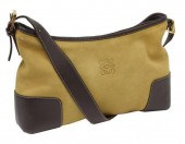LOEWE BEIGE SUEDE & BROWN LEAT