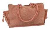 LOEWE PINK SUEDE CROWN  RECTAN