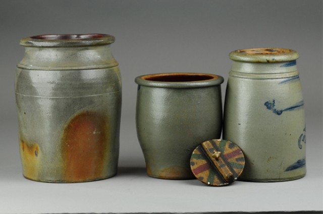 LOF OT THREE STONEWARE JUGS Typical