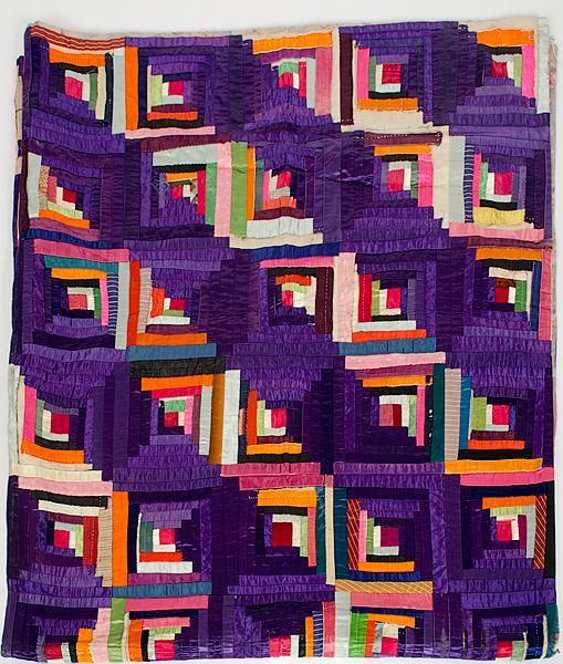 ''Log Cabin'' Crazy Quilt
