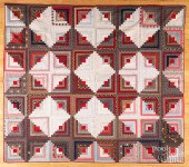 LOG CABIN QUILT, 19TH C.Log ca