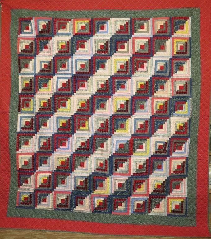 LOG CABIN QUILTca. mid 20th