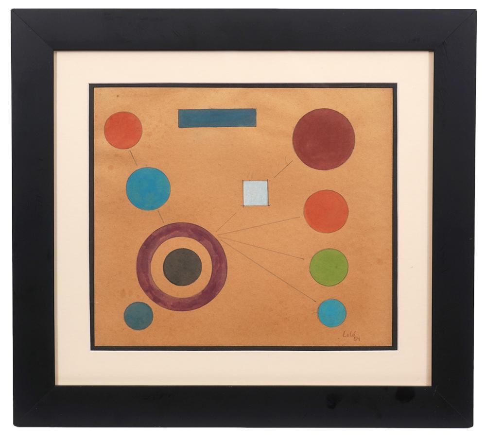 LOLO SOLDEVILLA ABSTRACT GOUACHE ON