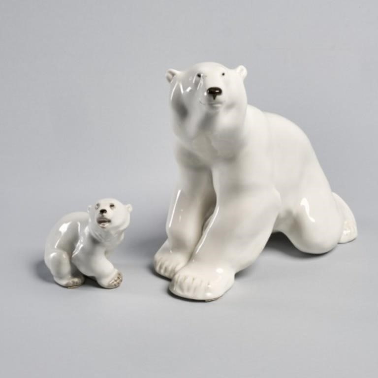 LOMONOSOV PORCELAIN POLAR BEAR &