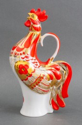 LOMONOSOV RED ROOSTER PORCELAI