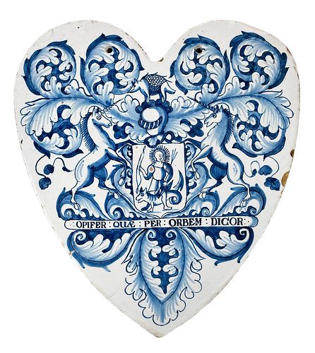 LONDON DELFT BLUE AND WHITE HEART
