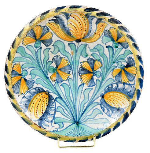 LONDON DELFTWARE POLYCHROME TULIP