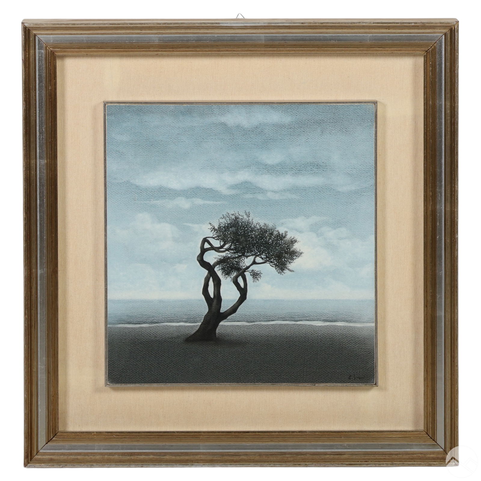 LONE OLIVE TREE SURREAL LANDSCAPE