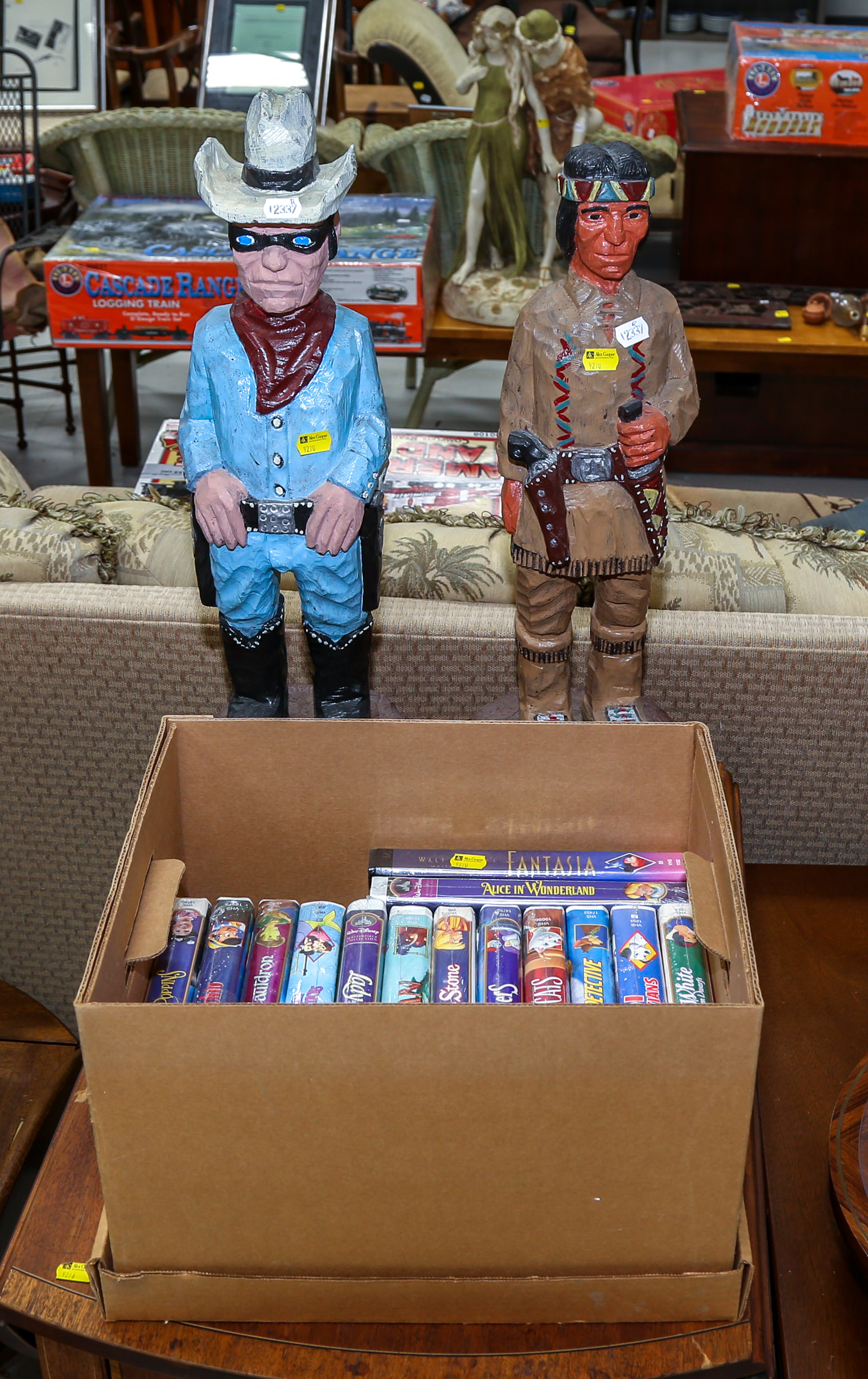 LONE RANGER & TONTO WOOD CARVINGS