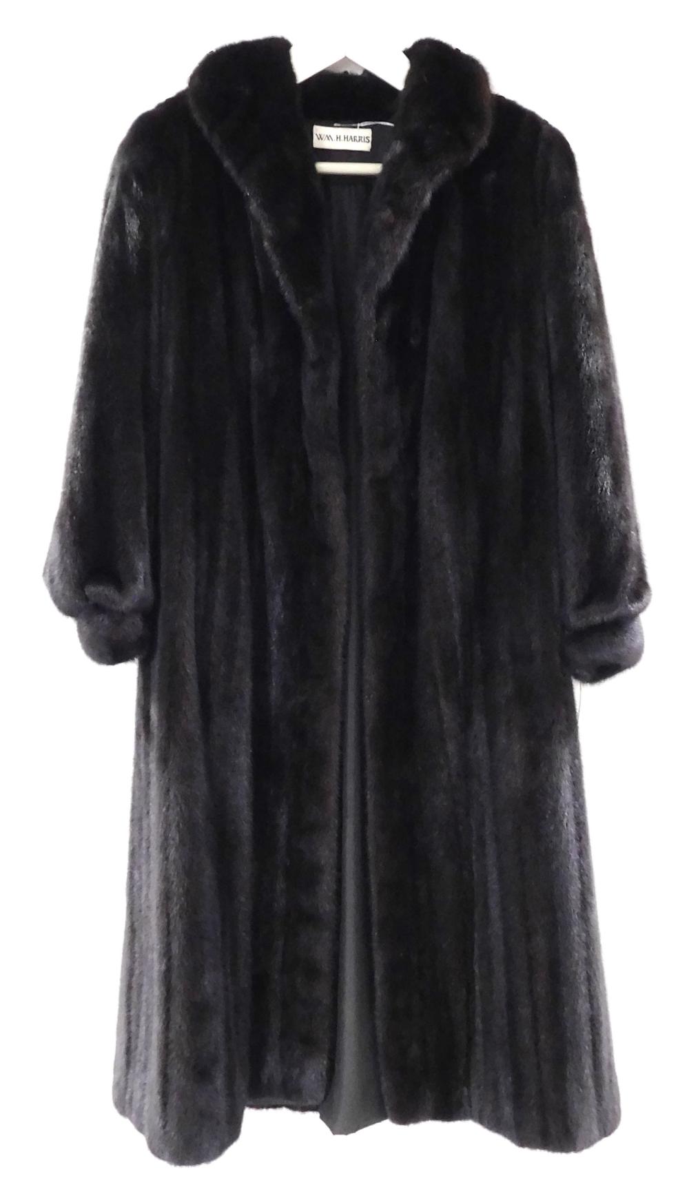 LONG BROWN MINK FUR COAT BY WILLIAM