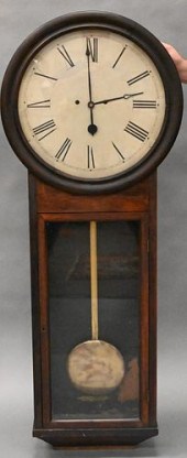 LONG DROP OAK REGULATOR CLOCKL