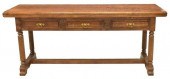 LONG FIGURED WOOD FLIP TOP HAL
